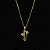 PINGENTE CRUZ 3D VAZADA   P. ( 1,5g-   2x2cm) - BANHO DE OURO 18k - Imagem 1