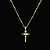 PINGENTE  CRUCIFIXO DETALHADO    P. ( 1,5g-   2x2cm) - BANHO DE OURO 18k - Imagem 1