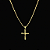 PINGENTE  CRUCIFIXO DETALHADO    P. ( 1,5g-   2x2cm) - BANHO DE OURO 18k - Imagem 1