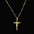 PINGENTE  CRUCIFIXO DETALHADO    M. ( 1,5g-   3x3cm) - BANHO DE OURO 18k - Imagem 1