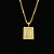 PINGENTE PLACA LETRA O Tamanho (M)( 2g- 3x3cm).    BANHO DE OURO 18k - Imagem 1