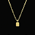PINGENTE PLACA LETRA C.   Tamanho (PP)( 2g-2x2cm) - BANHO DE OURO 18k - Imagem 1