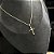 CORRENTE PIASTRINE ( 1.8 mm 50cm FEM ) + PINGENTE CRUCIFIXO COM JESUS - BANHADO A OURO 18K. - Imagem 4