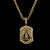PINGENTE NOSSA SENHORA  CRAVEJADO  GG( 3x3cm) - BANHO DE OURO 18K - Imagem 2
