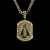 PINGENTE NOSSA SENHORA  CRAVEJADO  GG( 3x3cm) - BANHO DE OURO 18K - Imagem 1