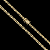 CORRENTE  OITINHO  (6mm  28G)  70cm + PINGENTE CRUZ AMARRADA CEAVEJADA  -   FECHO COM MARCAÇÃO 750 - BANHO DE OURO - Imagem 2