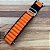 Pulseira  Para Apple Watch E Iwo  Ajustavel LARANJA E PRETA 42/44m L - Imagem 1