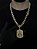 CORRENTE FRISO S DUPLA FACE ( 13mm- 70cm) + PINGENTE NOSSA SENHORA  - BANHADO A OURO 18K - Imagem 1