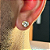 PAR DE BRINCOS  BRINCO PONTO DE LUZ    7mm   - BANHADO A OURO 18K - Imagem 1
