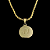 PINGENTE  FÉ MEDALHA   P ( 4g- 2x2cm) - BANHO DE OURO 18k - Imagem 1