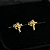 PAR DE BRINCO CRUZ SEGUNDO FURO 6x2mm - BANHADO A OURO 18K - Imagem 3