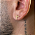 PAR DE BRINCO CRUZ SEGUNDO FURO 6x2mm - BANHADO A OURO 18K - Imagem 1