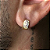 PAR DE BRINCO ARGOLA CRAVEJADA  ZIRCÔNIA  PREMIUM  10x5mm - BANHADO A OURO 18K - Imagem 3