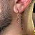 PAR DE BRINCO ARGOLA COM CRUZ 12x2mm -  BANHADO A OURO 18K - Imagem 2