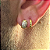 2 PARES DE BRINCOS  ARGOLA CRAVEJADA EM ZIRCÔNIA  PREMIUM M E BRINCO ARGOLA LISA M  -  BANHADO A OURO 18K - Imagem 1