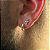 2 PARES DE BRINCOS, ARGOLA LISA TAMANHO M E BRINCO CRUZ  PP   -  BANHADO A OURO 18K - Imagem 2