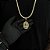 CORRENTE  LACRAIA FLAT  (6mm - 26G 70 cm) + PINGENTE  MEDALHA OVAL JESUS CRISTO  CRAVEJADO EM ZIRCÔNIA  PREMIUM - BANHO DE OURO 18k - Imagem 1