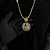 CORRENTE  GRUMET DUPLA  (7mm - 28g  70cm) + PINGENTE JESUS CRISTO COM COROA 5D  CRAVEJADA EM ZIRCÔNIA PREMIUM G - BANHO DE OURO 18k - Imagem 1