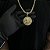 CORRENTE  GRUMET DUPLA  (7mm - 28g  70cm) + PINGENTE MEDALHA MEDUSA  CRAVEJADA EM ZIRCÔNIA PREMIUM G - BANHO DE OURO 18k - Imagem 1