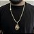 CORRENTE  GRUMET DUPLA  (7mm - 28g  70cm) + PINGENTE CORAÇÃO COM COROA JESUS É O DONO DO LUGAR CRAVEJADA EM ZIRCÔNIA PREMIUM G - BANHO DE OURO 18k - Imagem 2