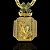 PINGENTE PLACA COM TREVO MÃO GRATIDÃO  DETALHADO  CRAVEJADO ( 12g- 5x5cm) (GG) EXCLUSIVIDADE - BANHO DE OURO 18k - Imagem 1