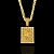 PINGENTE PLACA FÉ DETALHADA  CRAVEJADO ( 12g- 3x3cm) (M) EXCLUSIVIDADE - BANHO DE OURO 18k - Imagem 1