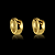 PAR DE BRINCO ARGOLA CHAPADA 10x3mm - BANHADO A OURO 18K. - Imagem 1