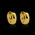 PAR DE BRINCO ARGOLA  7x2mm - BANHADO A OURO 18K. - Imagem 1