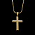 PINGENTE CRUZ DE QUINA   2g-( 3x2cm P ) - BANHO DE OURO 18k - Imagem 2