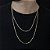CORRENTE GRUMET (2mm - 60CM + 70CM)- 8G - BANHO DE OURO 18K - Imagem 2