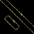 CORRENTE CARTIE MEIA CANA FECHO GAVETA  (4cm-70cm) + PULSEIRA CARTIE MEIA CANA FECHO GAVETA  (4cm-20cm) FECHO COM MARCAÇÃO 750- BANHADO A OURO 18K - Imagem 1