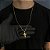 CORRENTE CARTIE (2MM - 50, 60cm ou 70cm) + CRUZ DETALHADA COM JESUS CRISTO - BANHADO A OURO 18k - Imagem 1