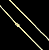 CORRENTE CADEADO DUPLO SOLDADO (3MM - 15G - 50, 60cm ou 70cm)  -  BANHADO A OURO 18k - Imagem 1