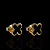 BRINCO TREVO BLACK  - BANHADO A OURO 18K. - Imagem 1