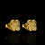 BRINCO TREVO  - BANHADO A OURO 18K. - Imagem 1