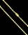 CORRENTE PIASTRINE  -  4mm - 70 ou 60cm + PINGENTE PLACA DIAMANTADA 2x1,2cm   ESCOLHA A LETRA - BANHADO A OURO 18k - Imagem 2