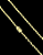 CORRENTE CADEADO  -  3mm - 70 ou 60cm + PINGENTE PLACA DIAMANTADA 2x1,2cm   ESCOLHA A LETRA - BANHADO A OURO 18k - Imagem 4