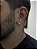 PAR DE BRINCO ARGOLA MACIÇA FINA 17x3mm GG - BANHADO A PRATA 750 - Imagem 4