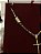CORRENTE TIJOLINHO ALONGADO  (3MM - 50, 60cm ou 70cm) + PINGENTE CRUZ AMARRADA  - BANHADO A OURO 18k - Imagem 2