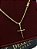 CORRENTE LACRAIA (2MM - 50, 60cm ou 70cm) + PINGENTE CRUZ AMARRADA  - BANHADO A OURO 18k - Imagem 5