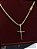 CORRENTE LACRAIA (2MM - 50, 60cm ou 70cm) + PINGENTE CRUZ AMARRADA  - BANHADO A OURO 18k - Imagem 2