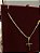 CORRENTE LACRAIA (2MM - 50, 60cm ou 70cm) + PINGENTE CRUZ AMARRADA  - BANHADO A OURO 18k - Imagem 3
