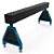 Cavalete com bloco 2400x200x200 PRO GPPH TRESTLE GPTR240-1D-28PR-F - Imagem 1
