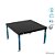 Mesa BASIC 1500x1500 / 1500x1480 - Ø16 Grade 100x100  com rodizios com freio GPPH - GPB150148.1.16R - Imagem 1