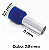 Terminal Ilhós Tubular 2,5mm² 21A Azul 100 Peças Decorlux - Imagem 2