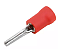 Terminal, cobre estanhado, pino, pre-isol. nylon, 10,0mm² 50A, cor vermelho - Imagem 1