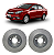 Par de Discos de Freio Dianteiro Fiat Grand Siena 1.4 2012 em Diante Hipper Freios HF31B - Imagem 1