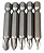 Jogo Bits Fenda 5Pcs Crv Longo 50Mm 4826 Fertak - Imagem 1