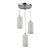 Lustre Pendente Decorativo Liso Base Alumínio 3x E27 88561104 Blumenau - Imagem 1