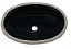 Cuba Embutir Oval 49X36 Preta Il612 Icasa - Imagem 1